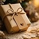 Geschenkanhänger 50 Stück Blanko Braune Papieranhänger mit Schnur 6x 5 cm für Hochzeitsgeschenke Geburtstag Weihnachten [ Weihnachtsbaum ]