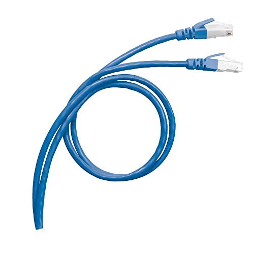 Cordon de brassage RJ45 C6 Legrand 051755 bleu de 5 mètres SF/UTP pour réseau stable