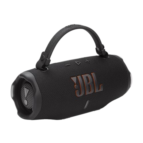 Image of JBL Charge 6, Powerful Pro Sound with AI Sound Boost Wireless Portable Bluetooth Speaker,28 Hrs Playtime, Auracast Multi-Speaker Connection, Built in Power Bank, IP68 Waterproof & dustproof, Black
