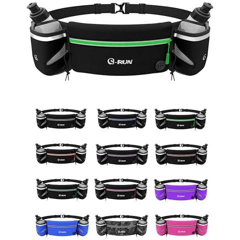Q-RUN Neon Green Running Hydration Belt Cover