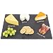 Home Basics Black Modern Slate Cheese Platter Cutting Board Tray - Write Messages with the Included Chalk (12" x 16")