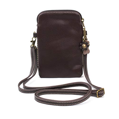 Image of CHALA Dog Collection Cell Phone Crossbody Purse-Women PU Leather /Canvas Multicolor Handbag with Adjustable Strap