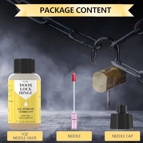 Qucship Door Hinge Lubricant 1 Oz Needle Oiler, Upgraded Squeaky Door Hinge Lubricant, Long-Lasting Lock Lubricant For Door, Hinge, Lock, Tools thumb #6