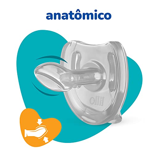 Lillo Kit Chupeta Silicone Soft Comfort Menino Tamanho 1, Lillo, Azul/Verde, Tam 1