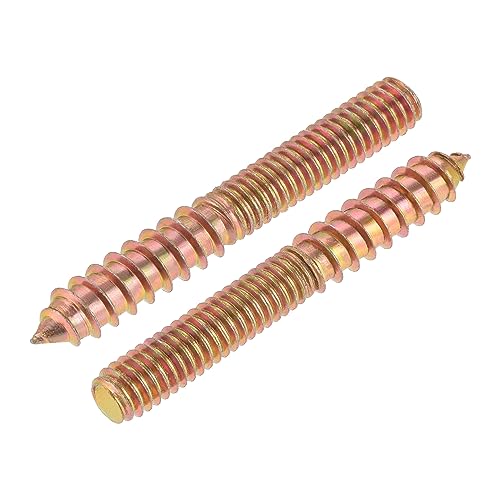 Image of uxcell 5 /16-18 x 2-1 /2 inch Hanger Bolts Double Head Dowel Screw for Wood Furniture 20pcs
