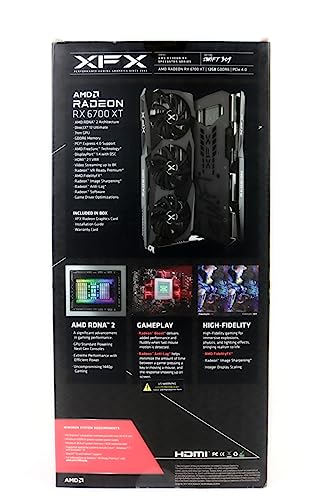 Image of XFX Speedster SWFT309 AMD Radeon RX 6700 XT CORE Gaming Graphics Card with 12GB GDDR6 HDMI 3xDP, AMD RDNA 2 RX-67XTYJFDV (Renewed)