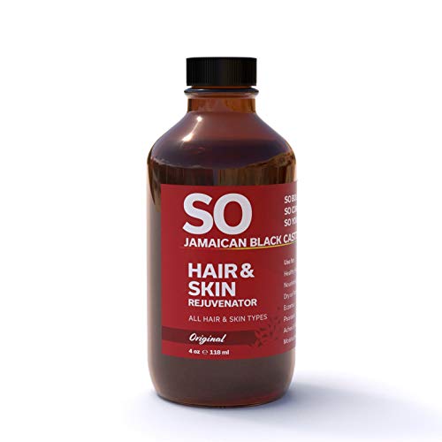 SO Jamaican Black Castor Oil | Hair & Skin Rejuvenator | Natural Hair Repair Conditioning | Effective Conditioner & Moisturizer 4 Oz / 118 mL