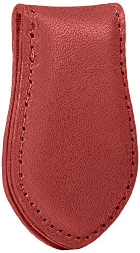 Naniwa Leather Tochigi Leather Slim Wallet Money & Multi Clip, Red, One size - Image 3