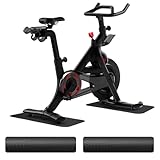 カーペットフロア用自転車/ローイングマシンマット2点、Peloton/Yosuda、ハードウッドフロア用バイクマット、カーペットのアンダーバイクマット、屋内固定バイクマット、サイクリング、ノイズ衝撃吸収