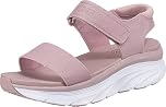 SKECHERS D'Lux Walker New Block Women's Sandals, Blush Mesh, 6 UK