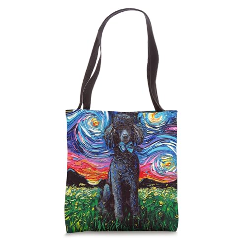Bolsa Tote con diseño de Caniche Negro y Arte Animal miniatura 1