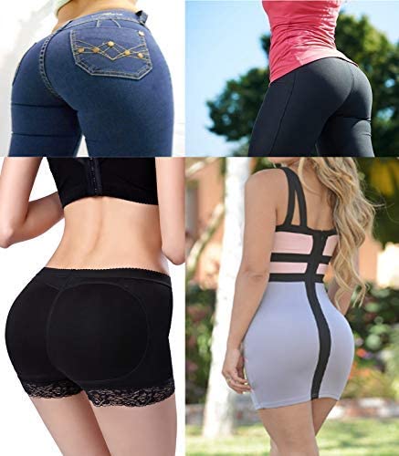 Butt Lifter Hip Enhancer Pads Underwear Shapewear Lace Padded Control Panties Shaper Booty Fake Pad Briefs Boyshorts (Black, Xxxl) #TOP5