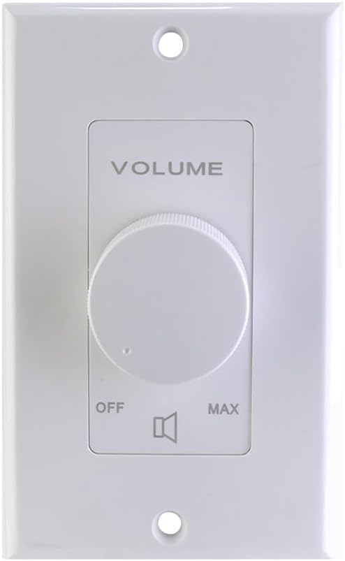 100W Impedance Matching Rotary Volume Control with White, Almond & Ivory Plates