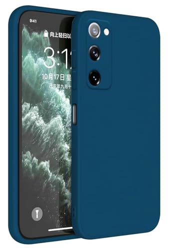Topme Cover per Samsung Galaxy S20 FE (6.5' Inches) Custodia Case, Protezione Della Pelle Della Custodia in Silicone Tpu - Blu zaffiro