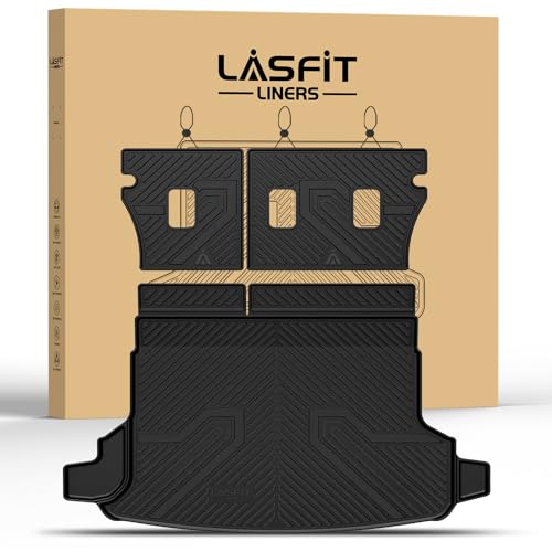 LASFIT Cargo Mat & Backrest Mat for Subaru Forester 2025-2026 (Not Fit Hybrid & Wilderness), All Weather TPE Custom Fit Easy Clean Trunk Mat for Forester 2025 2026 Car Cagro Liners,Black
