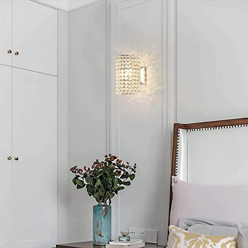 Applique murale postcrystal au design de luxe semi-circulaire culot E14 - 5