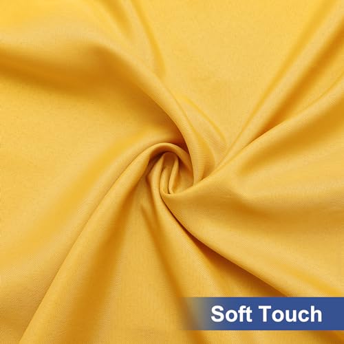 homing Rectangle Table Cloth Cover, Waterproof Polyester Elastic Fitted Tablecloth, Fits for 6 Foot Folding Tables, Washable Table Protector for Picnic, Camping, Outdoor (Mustard Yellow, 30" x 72") by homing - Image 3