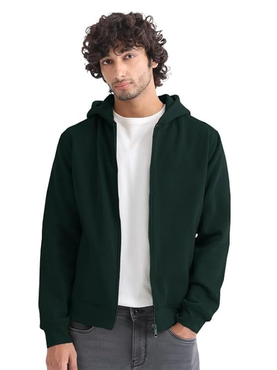 Image of DROBE Plain Chain Hooded Zipper Hoodie for Unisex