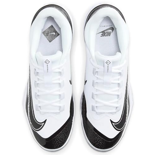 Nike NIKE Alpha Huarache Elite 4 Low MCS Mens FD6255-101 (White/Black-), Size 8