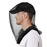 tupi Premium Mosquito Head Net Mesh, 2 Pack Bug Face Net for Fly & Mosquito Protection | Ultra Large & Long, Finest Holes for Camping, Hiking, Fishing, Gardening, Safari, Fits All Hats for Men & Women