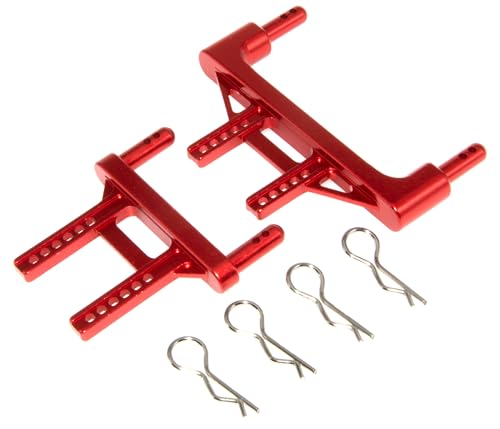 Body Post Mount Clips Compatible with SCY JJRC Part 1/16 Q130 Rc Car Aluminum Alloy Upgrade(Red)