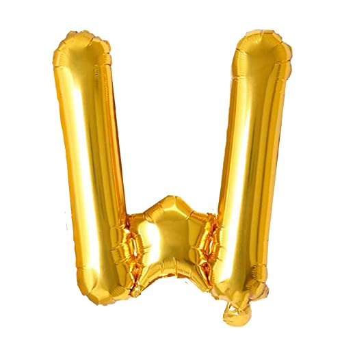 Image of Wanna Party 16 inch Letter W Golden Balloon Pack of 1