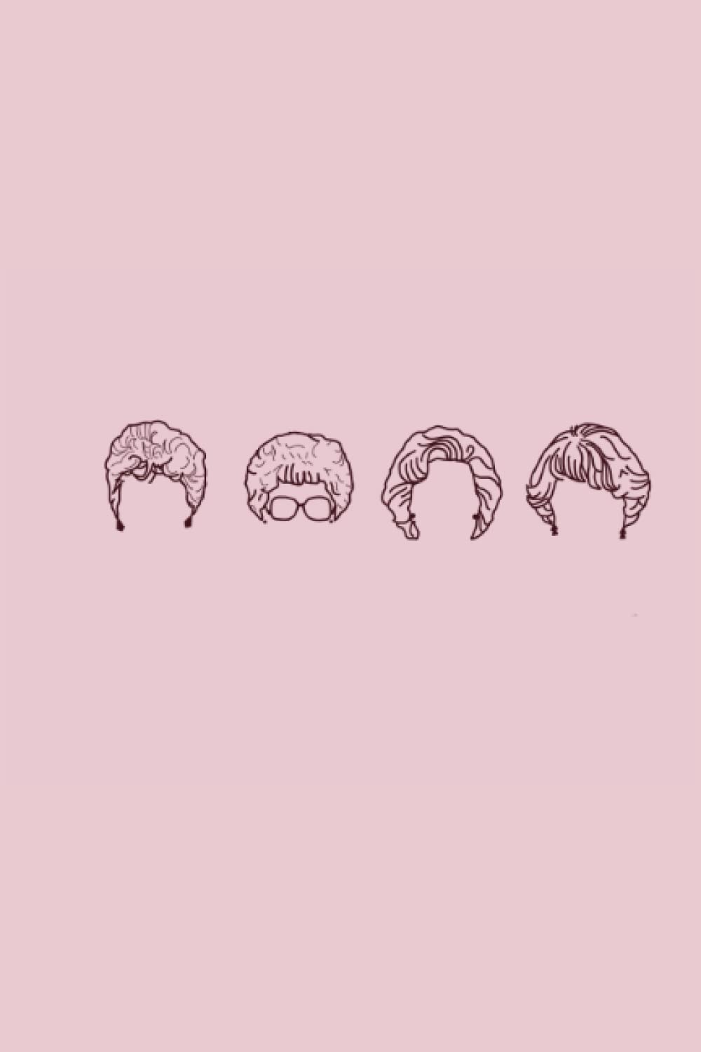 Pink Golden Girls Notebook: Not Official, 200 pages