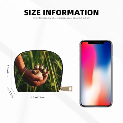 Paws in the Prairie Print Credit Card Holder, PU Leather Small Card Bag Wallets with Zipper for Women Men id Business Card3