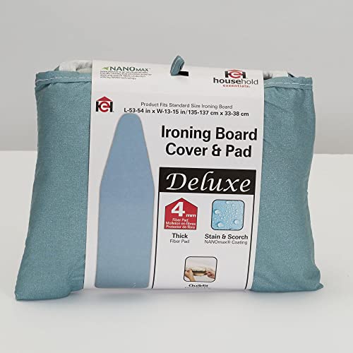 Household Essentials 2002Dsp Deluxe Ironing Board Pad And Cover | 100% Cotton | Blue Silicone #TOP1