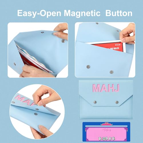Funda de cuero para cartas Mahjong 8x6 pulgadas miniatura 2