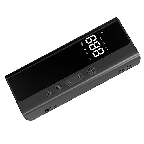HANABASS Compresor de Aire Portátil para Coche con Pantalla LED y Luz Inflador de Neumáticos Inalámbrico Bomba de Aire y Ligera para Emergencias y al