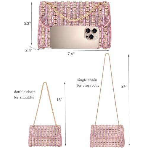 Image of Women's Evening Handbags Rhinestone Purse Crystal Evening Clutch for Women Formal