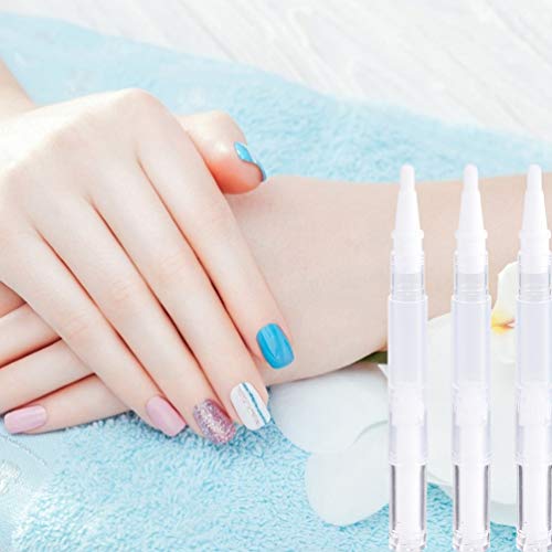 Beaupretty 6st Leere Wachstumsflüssigkeitsflasche Transparente Drehstifte Nagelhautölstifte Transparent Leerer Nagelölstift Leerer Make-up-behälter Plastik Pack Rotierender Stift Weiß Reisen – Bild 3