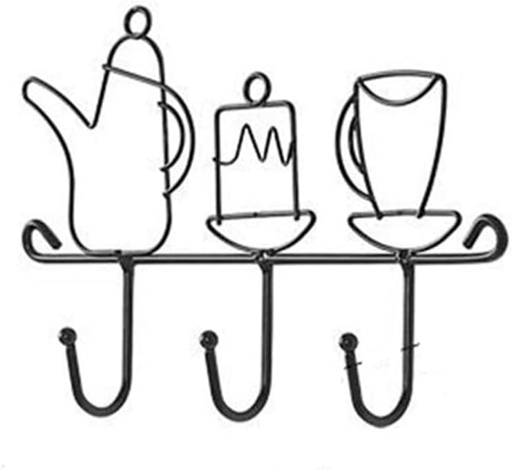 Wall Hook Simple Key Holder Nordic Coat Hook Black Hat Hanger for Home Decor(28.5 * 17.5cm)