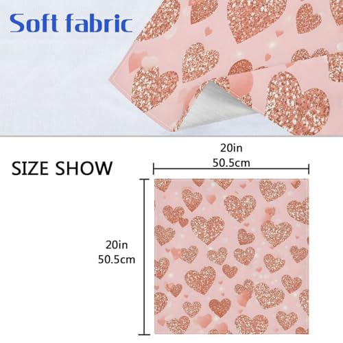 Servilletas de tela patrón corazón set 6 unidades miniatura 6
