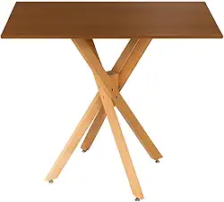 Mesa Quadrada Pés Moderno De Luxo Madeira Macissa Resistente De Cozinha Bar Restaurante