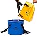 The Friendly Swede Collapsible Bucket with Lid, Folding Bucket for Camping, Travel & Gardening, Portable Water Bucket w/a Handy Tool Mesh Pocket, Collapsible Water Container, Camping Water Container