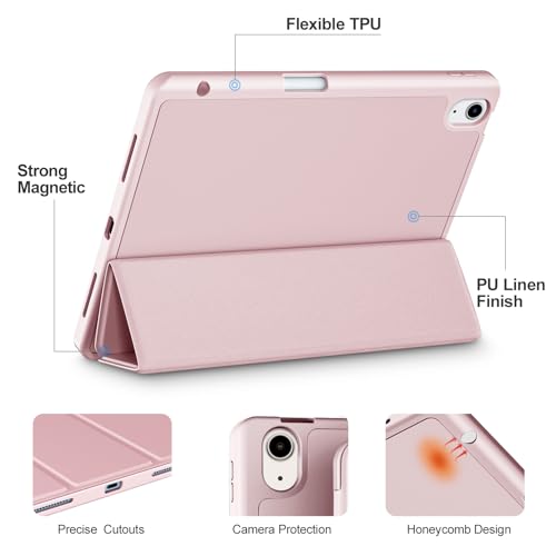 Image of Akkerds for iPad Air 11 Inch Case M4 /M3 /M2, Air 5th /4th Gen 10.9, Pink