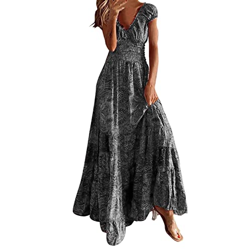 NNGOTD Robe de Soiree Femme Longue Robe Maxi Élégante Robe Soirée Asymétrique Robe Tunique Bohême Bretelles Robes Tunique Grand Taille Robe Coktail Rouge