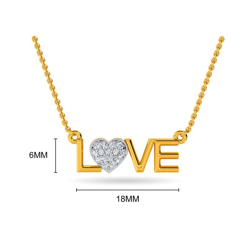 Image of KISNA JEWELS 18K BIS Hallmark Pure Yellow Gold & SI Real Diamond Pendant for Women