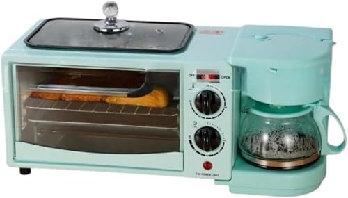 BQQB 家庭用朝食メーカー ミニ オーブントースター オーブントースター コーヒーメーカー オーブン 3-in-1 多機能 サンドイッチ朝食メーカー 1050W ハイパワー グリル調理 110V オーブン トレイ付き 下ヒーター タイマー機能 温度調整機能 朝食と昼食 家庭用コーヒーメーカー付きオーブン (ブルー) BQQB 家庭用朝食メーカー ミニ オーブントースター オーブントースター コーヒーメーカー オーブン 3-in-1 多機能 サンドイッチ朝食メーカー 1050W ハイパワー グリル調理 110V オーブン トレイ付き 下ヒーター タイマー機能 温度調整機能 朝食と昼食 家庭用コーヒーメーカー付きオーブン (ブルー)