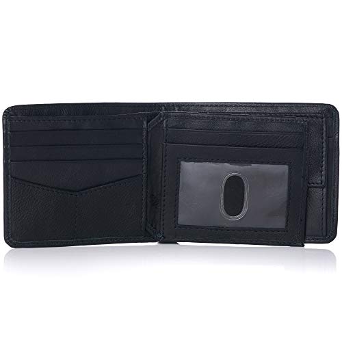 Alpine Swiss RFID Protected Men’s Max Coin Pocket Bifold Wallet with Divided Bill Section Comes in a Gift Box3