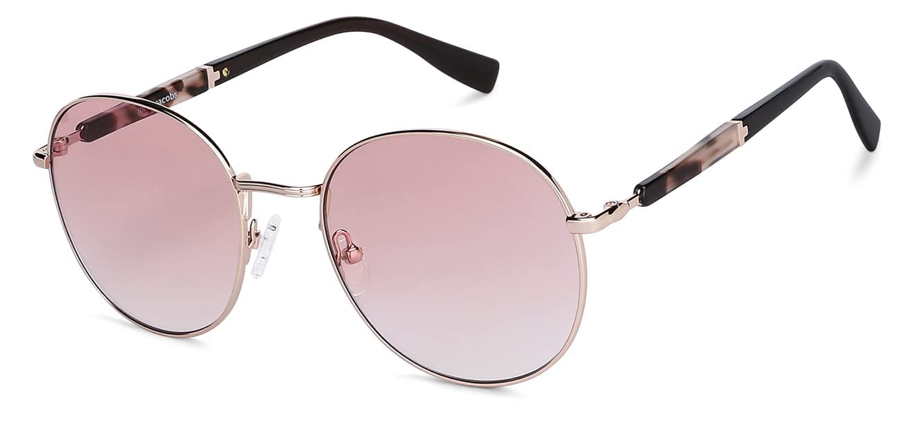 John Jacobs | Gold - Pink | Full Rim Round Stylish & Premium Polarized Sunglasses | JJ Tints | 100% UV Protected (UV400) | Men & Women | Wide | JJ S12797XL