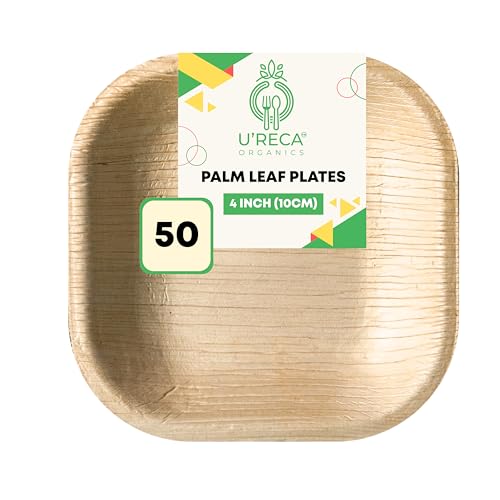 U'reca Organics Eco-Friendly Areca Palm Leaf Square Plates | 4