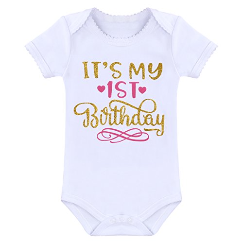 It’s My 1/2 / 1St / 2Nd Birthday Outfit Baby Girls Romper + Ruffle Tulle Skirt + Sequins Bow Headband + Leg Warmers Socks Party Dress Up 4Pcs Photo Cake Smash Clothes Set Hot Pink 1 Year #TOP1