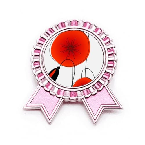 Broche fleur de maïs rose en métal taille M pour accessoire de veste