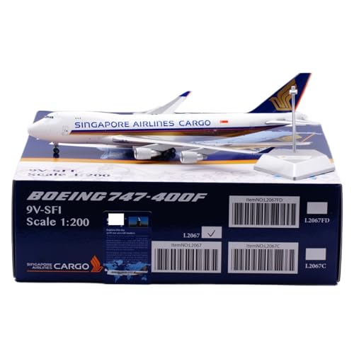 Modèle miniature d'avion Boeing B747-400F Singapore Airlines 1/200 réplique collection 35cm