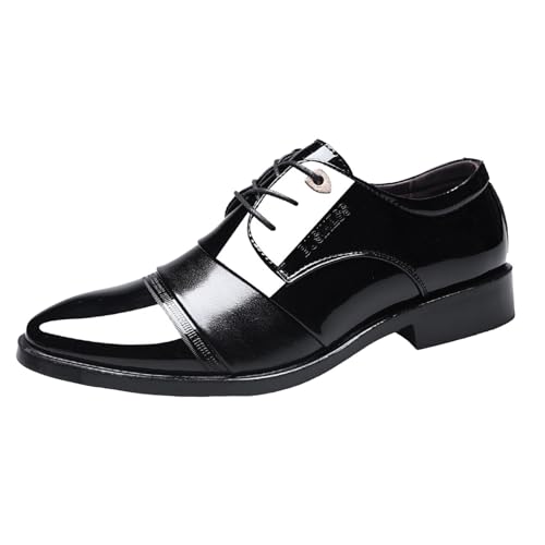 Mens Business Cap Toe Derbby Shoes Mens Dress Formal Shoes with Low Heel Comfortable Dating Shoe for Men Arch Support Walking Leather Shoe Low Top Lace up Leather Footwear