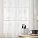 MIULEE 2 Piezas Cortinas Bordado Translucida de Dormitorio Moderno Ventana Visillos Rayas...