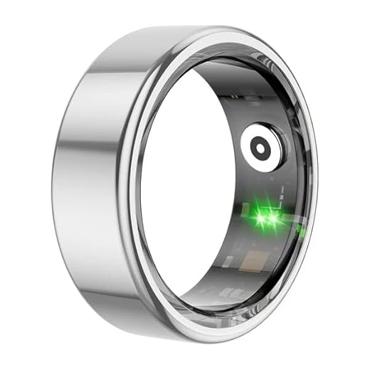 SWZEC Smart Ring Pro R02 Mit Blutdruckmessung Für Herren Damen Ios & Android IP68 (Silber,11# (20.6mm))